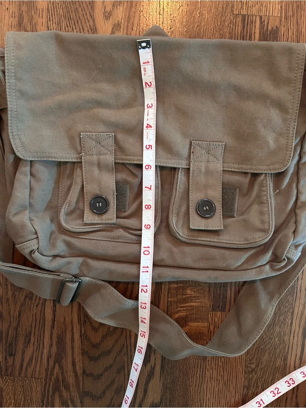 Vintage Army Surplus Khaki Canvas Messenger Bag